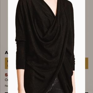 ALLSAINTS Twist Itat Levita Shrug Sweater - Blk - Size US 4